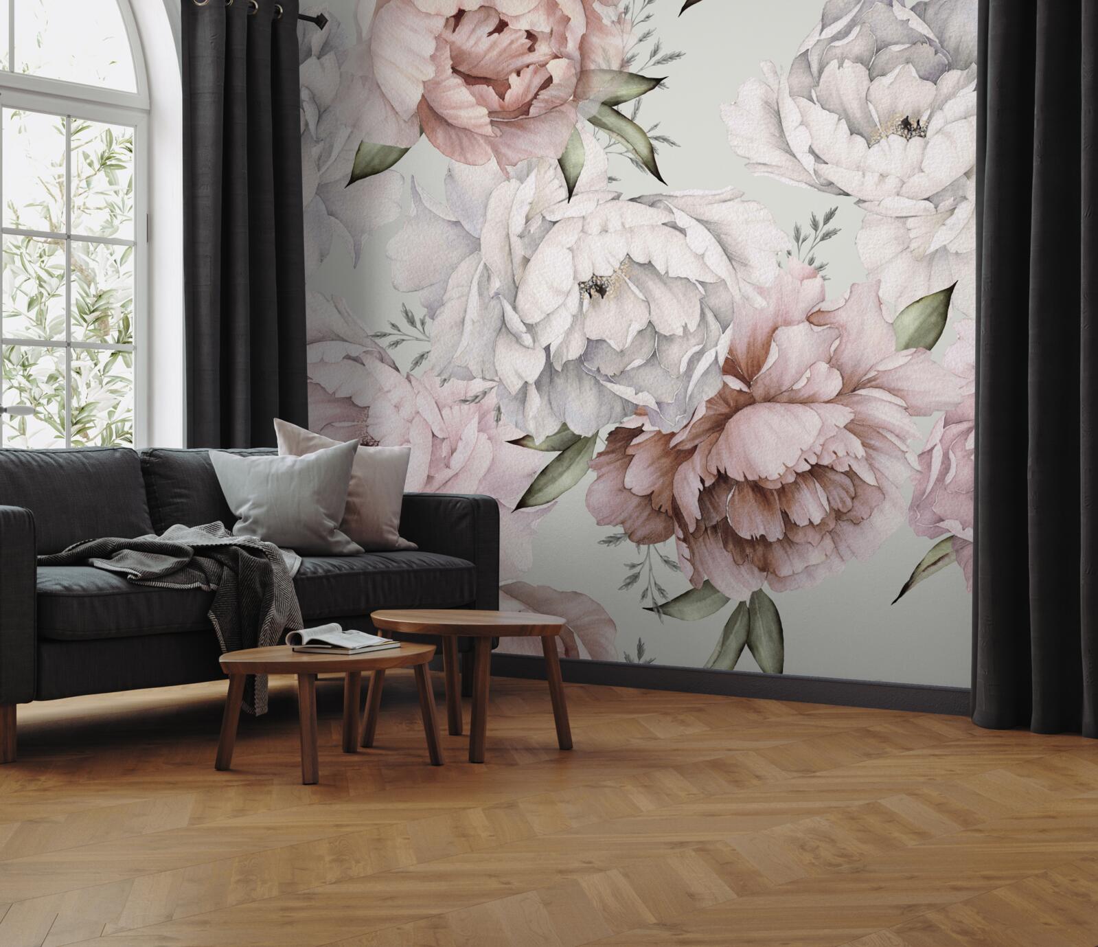 Fototapeta jasne piwonie