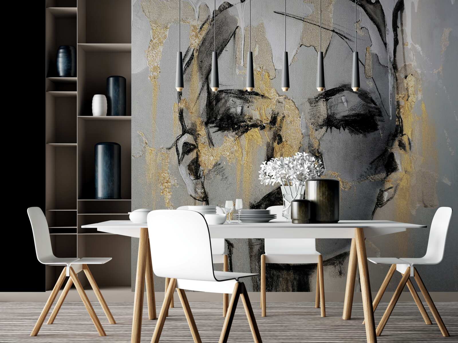 Fototapeta dziewczyna w akwareli