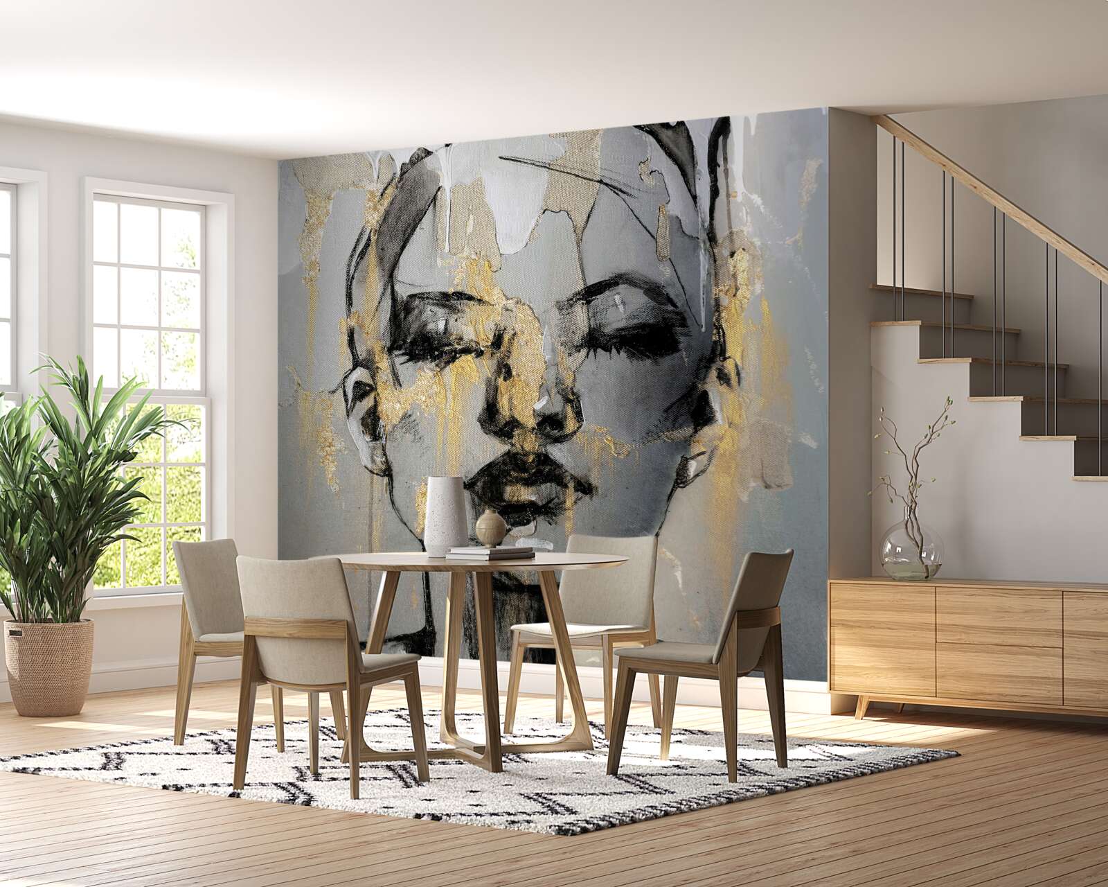 Fototapeta dziewczyna w akwareli