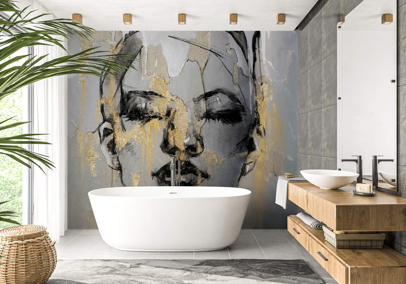 Fototapeta dziewczyna w akwareli