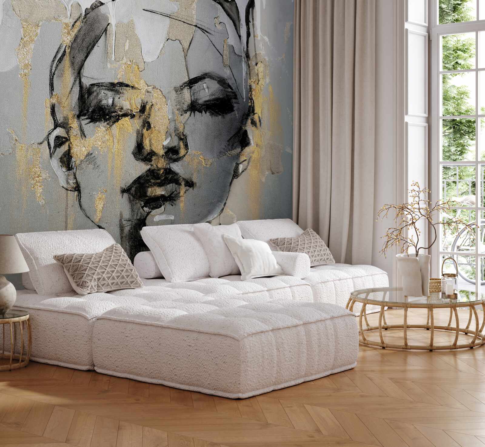 Fototapeta dziewczyna w akwareli