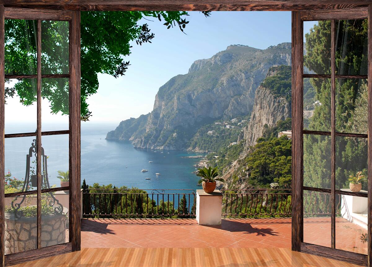 Fototapeta widok na morze i skałę