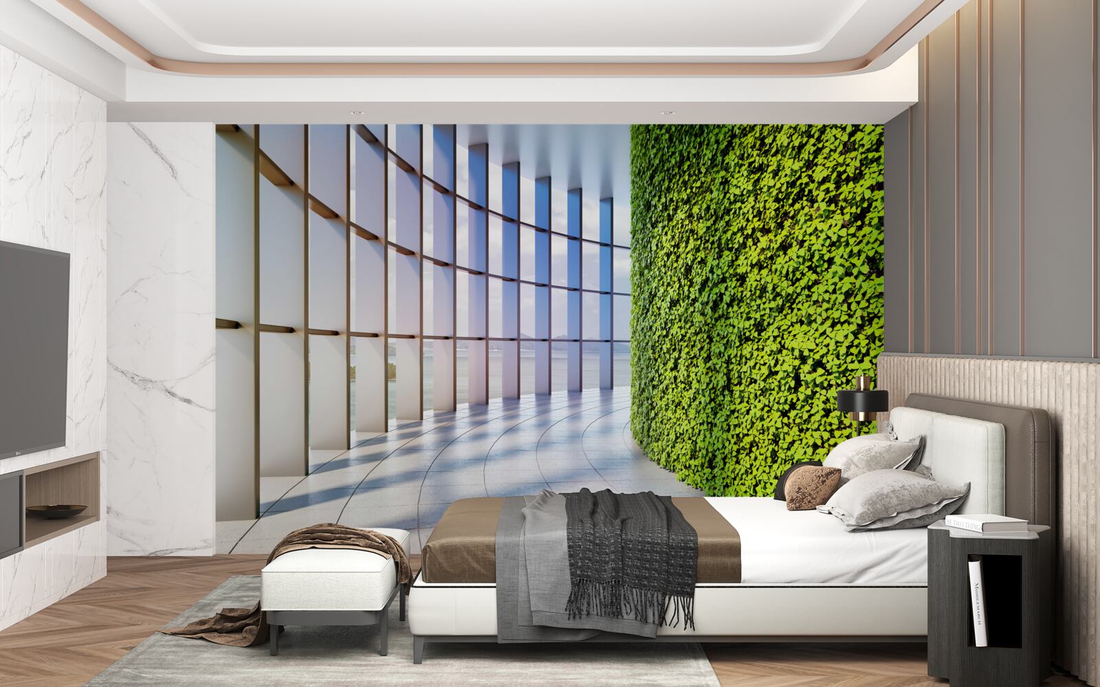 Fototapeta Ściana jest zielona