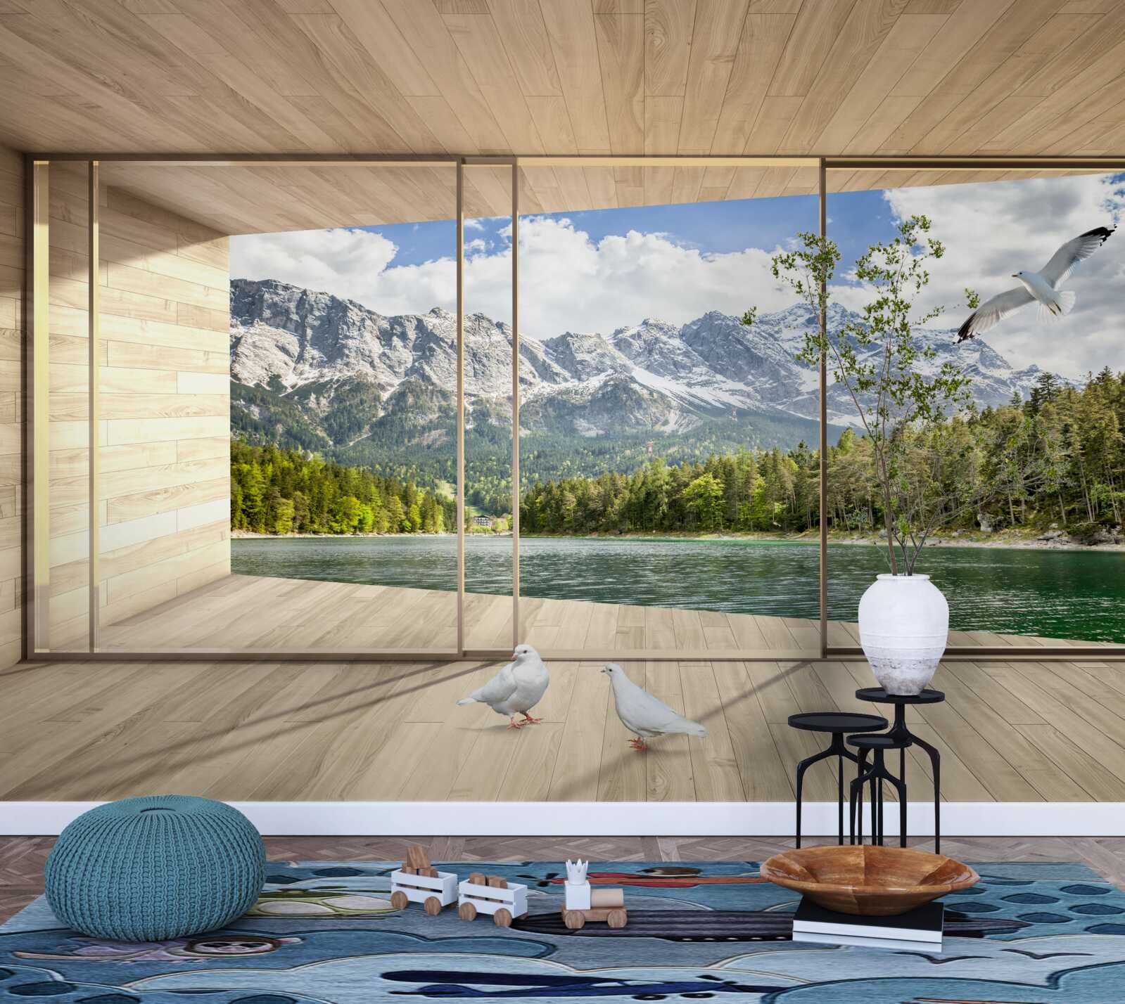 Fototapeta panorama szczytów górskich