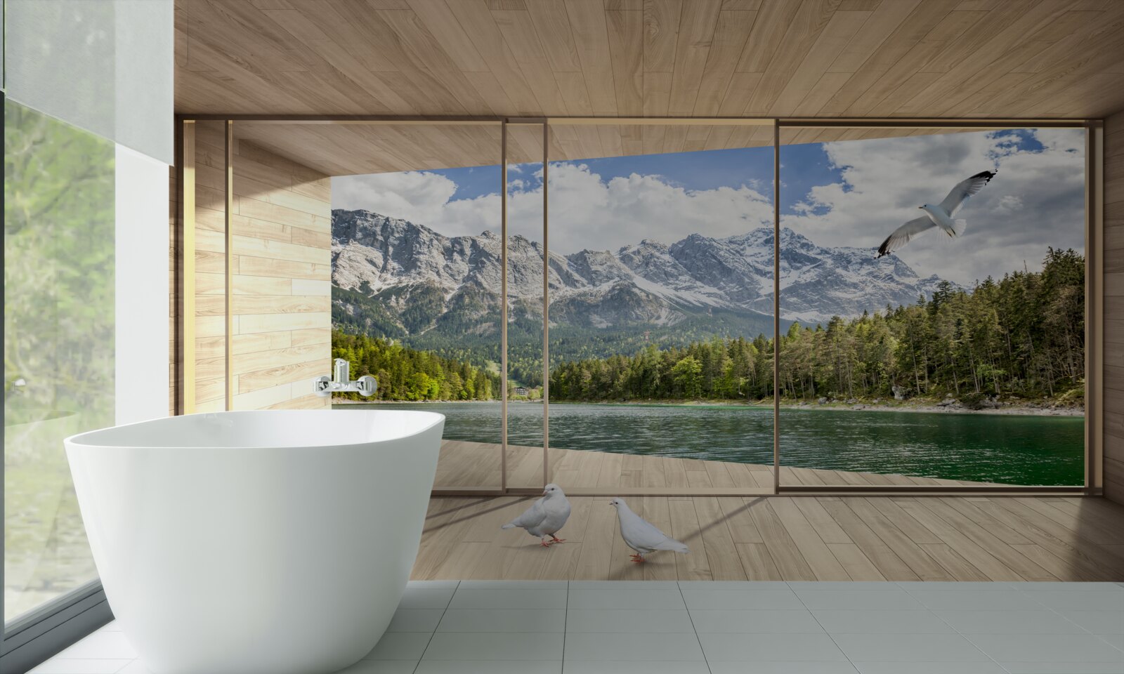 Fototapeta panorama szczytów górskich