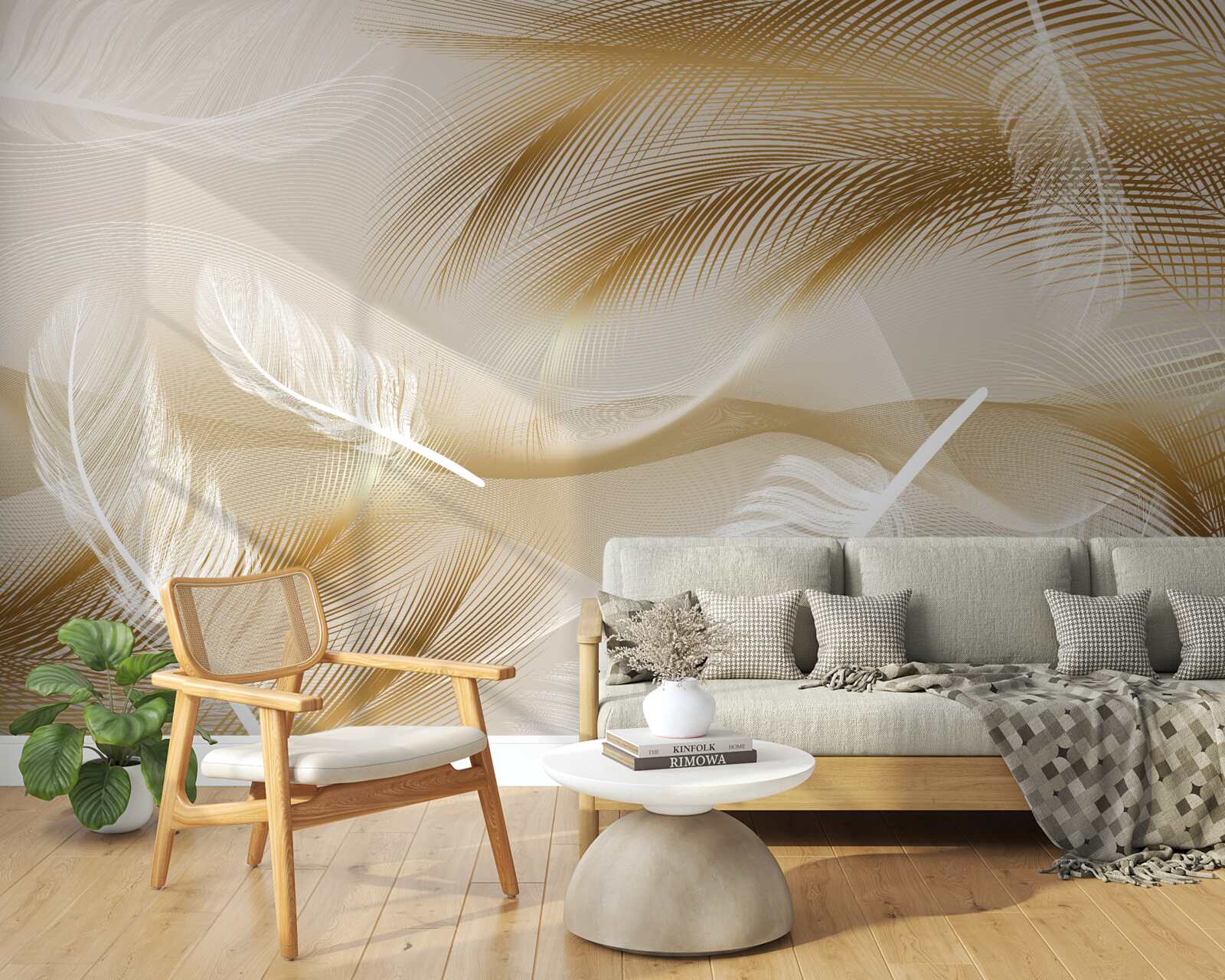 Fototapeta złocone upierzenie