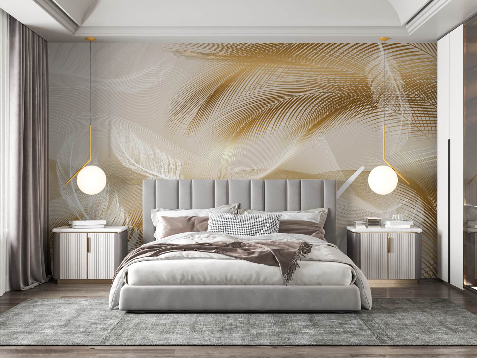 Fototapeta złocone upierzenie