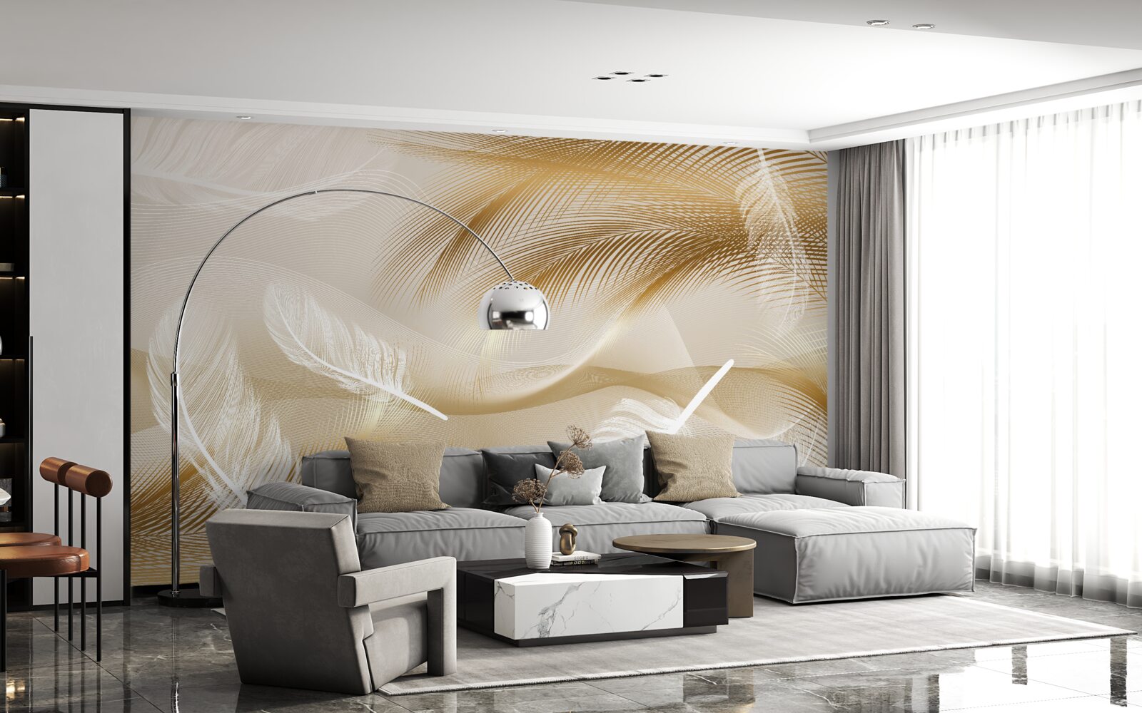 Fototapeta złocone upierzenie