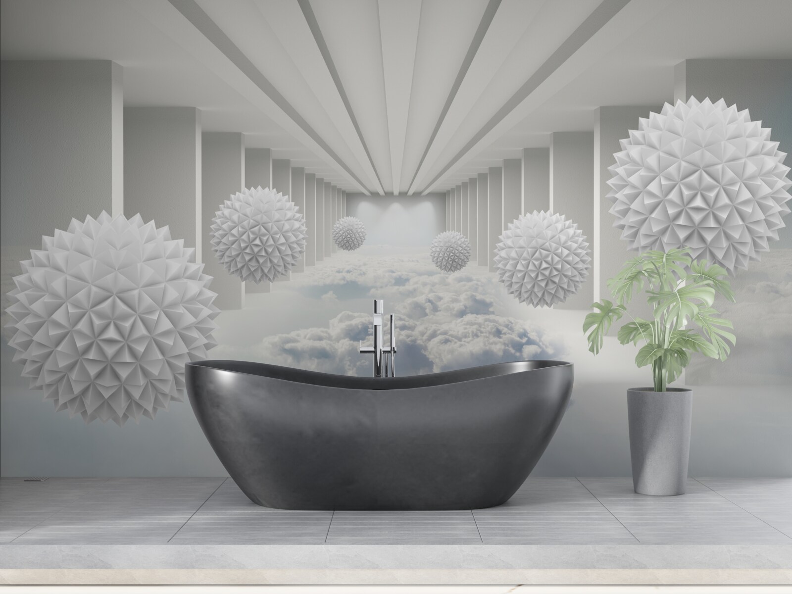 Fototapeta kule nad chmurami