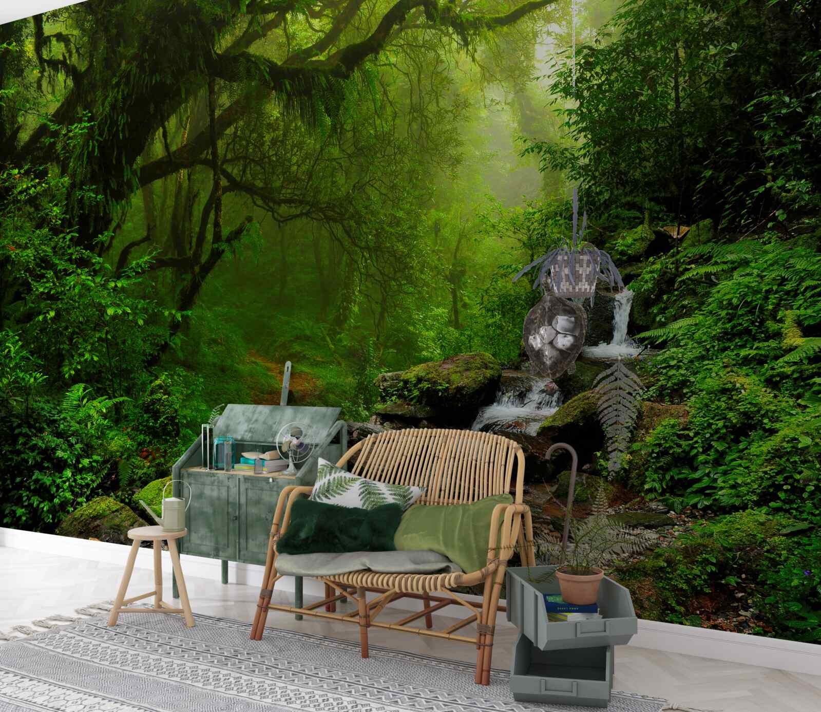 Fototapeta leśny wodospad