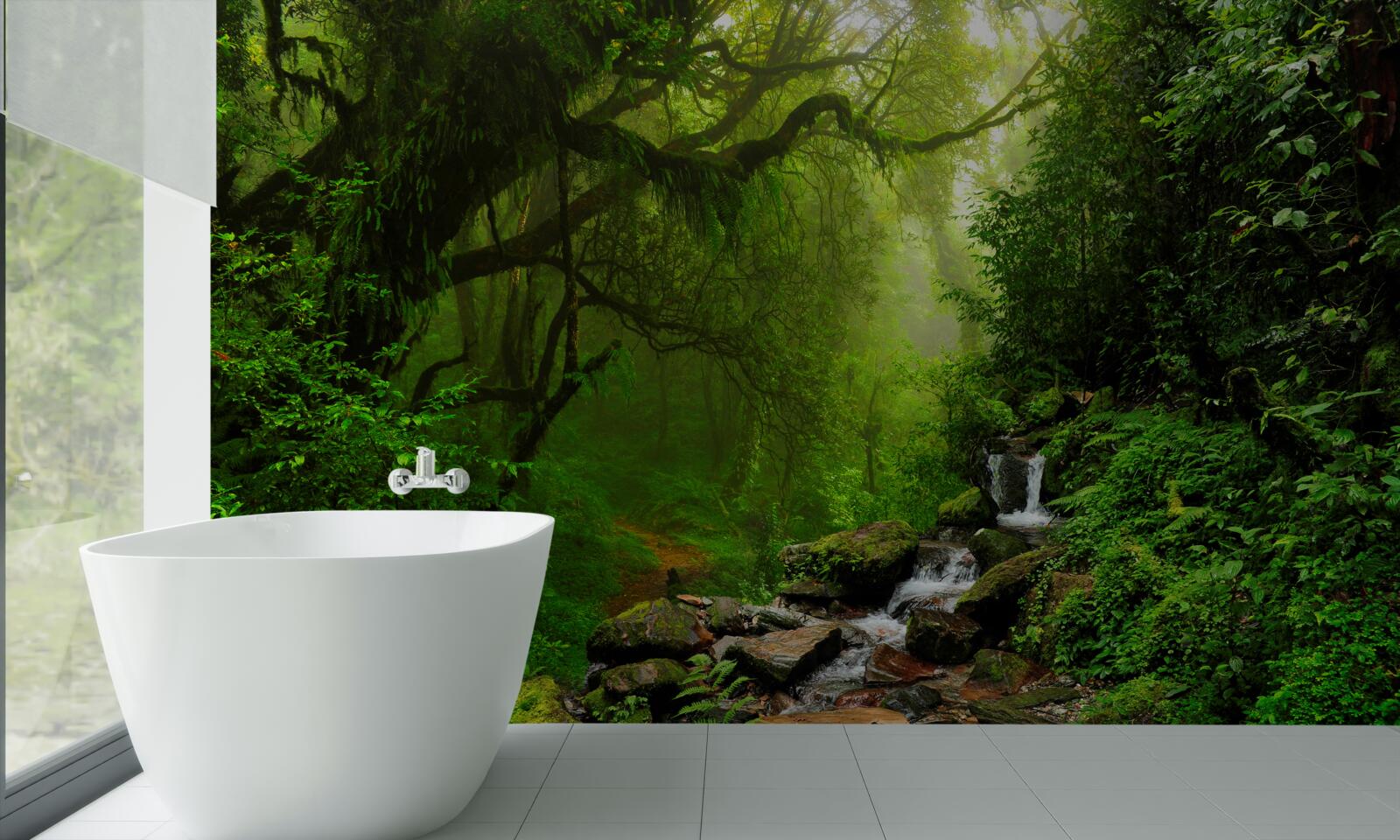 Fototapeta leśny wodospad