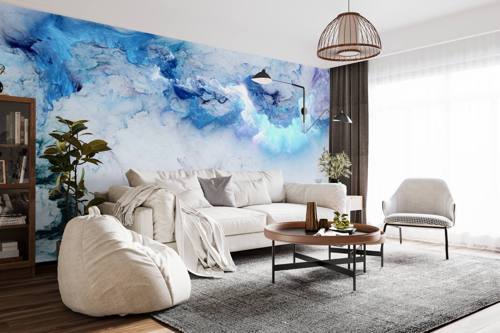 Fototapeta niebieski płyn