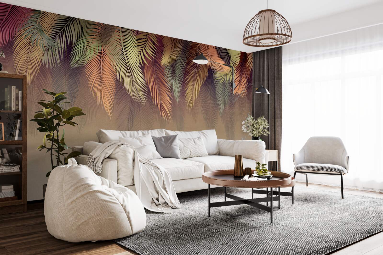 Fototapeta tapeta związana z różowym piórkiem