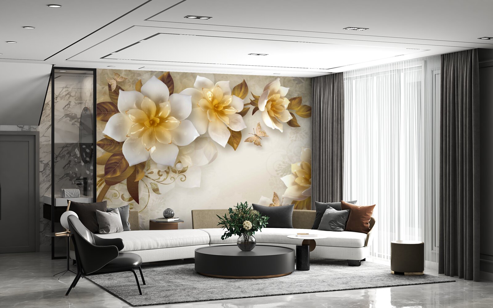 Fototapeta kwiaty porcelanowe