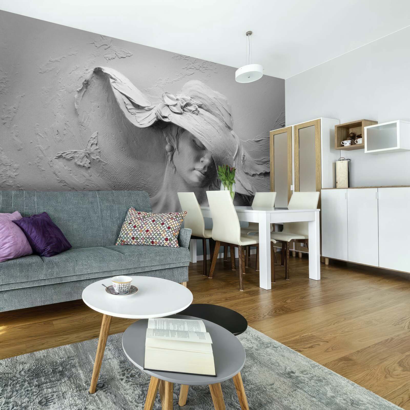 Fototapeta dama w nakryciu głowy