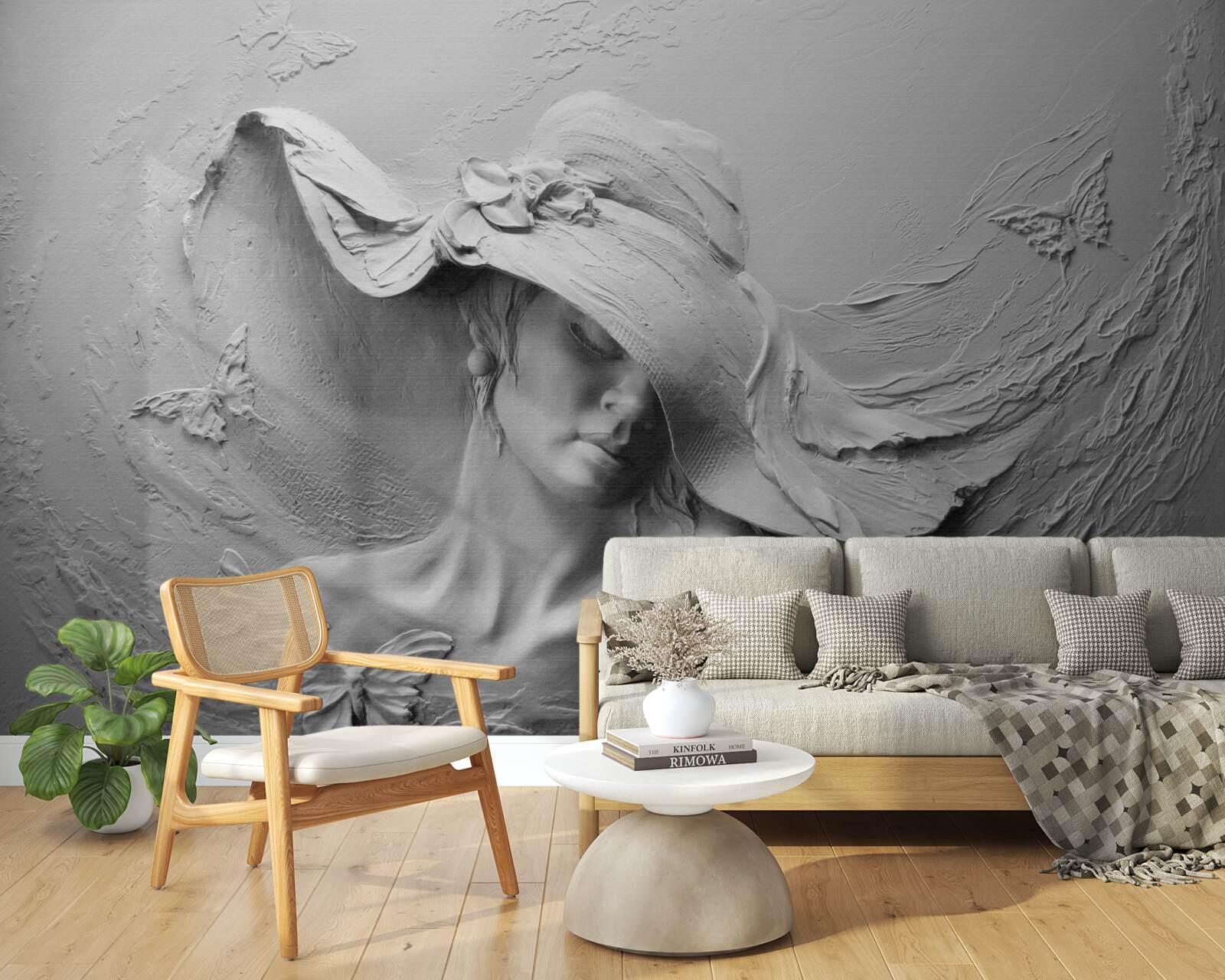 Fototapeta dama w nakryciu głowy