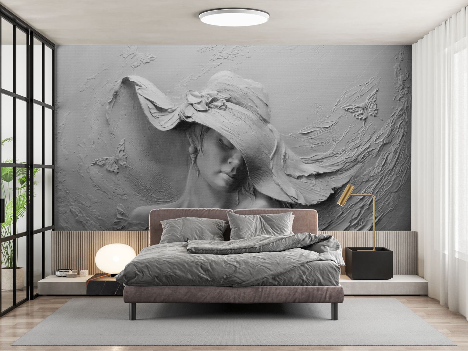 Fototapeta dama w nakryciu głowy