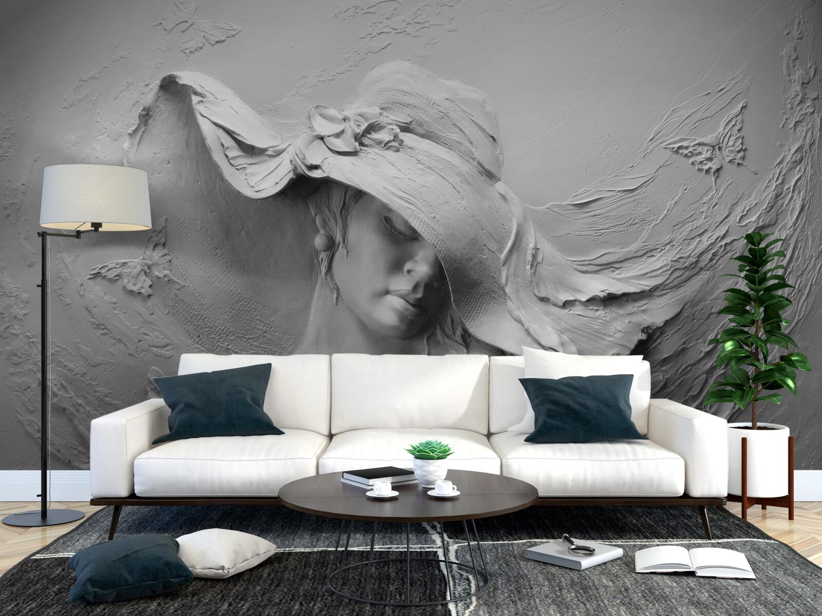 Fototapeta dama w nakryciu głowy