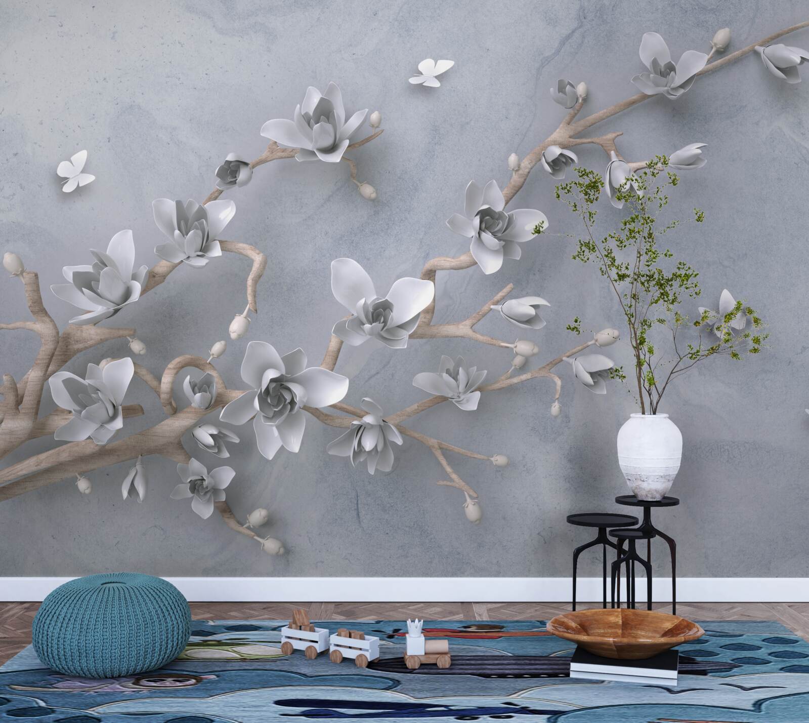 Fototapeta gałąź ozdobiona pąkami