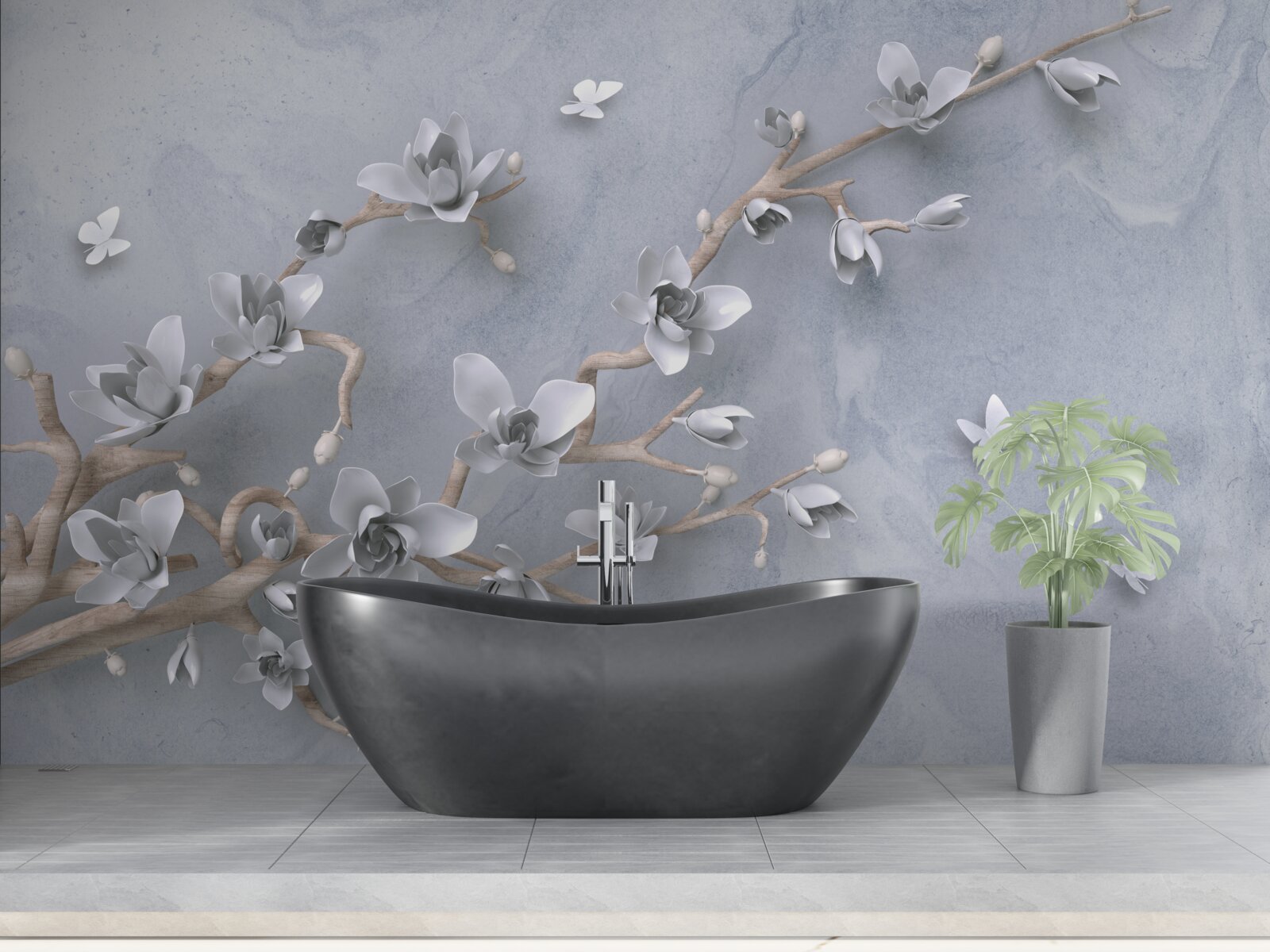 Fototapeta gałąź ozdobiona pąkami