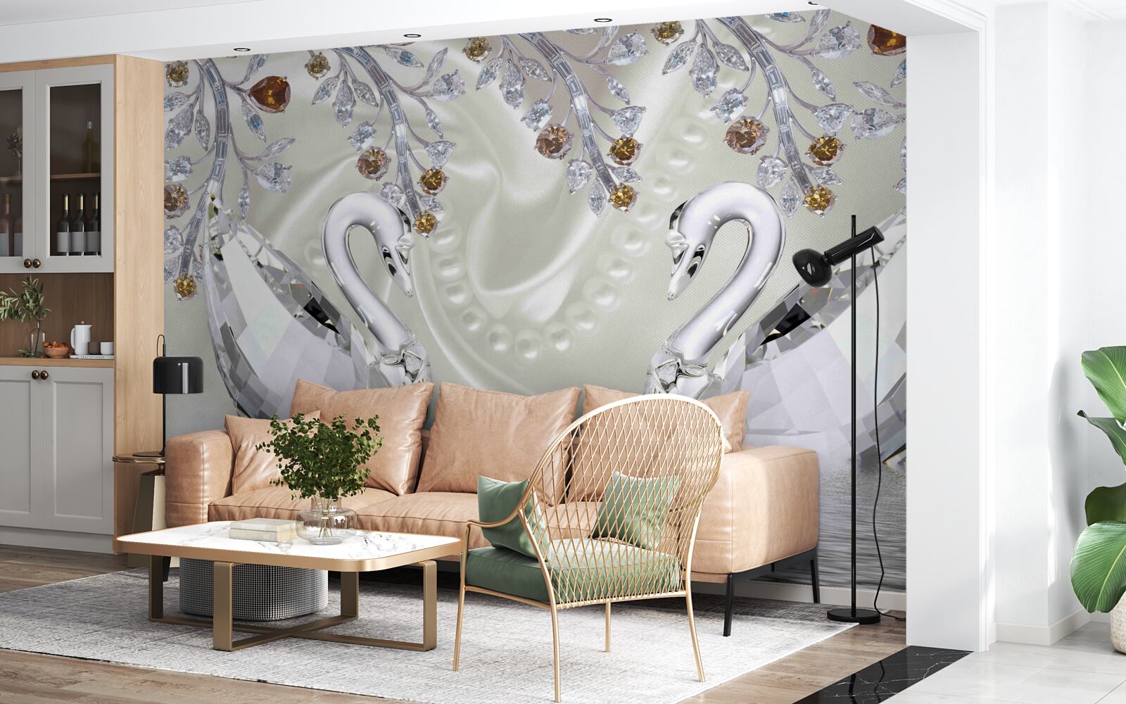 Fototapeta Łabędzie wykonane ze szkła