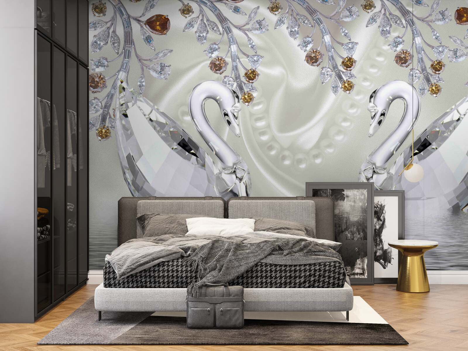 Fototapeta Łabędzie wykonane ze szkła