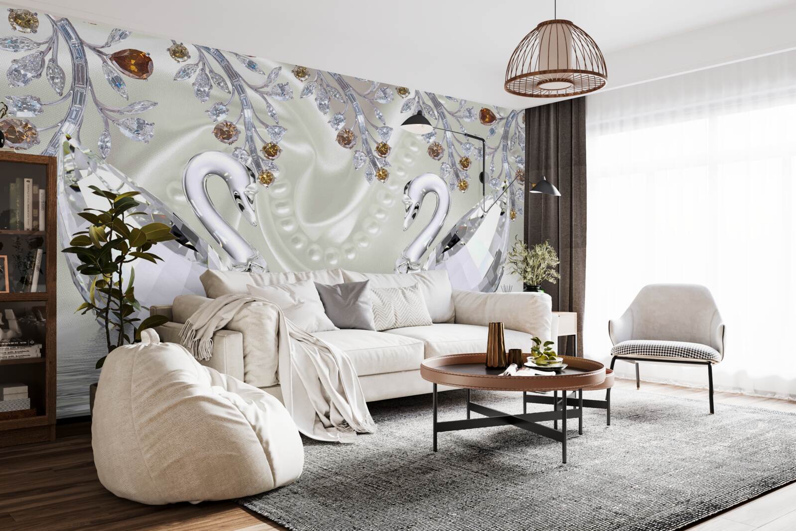 Fototapeta Łabędzie wykonane ze szkła