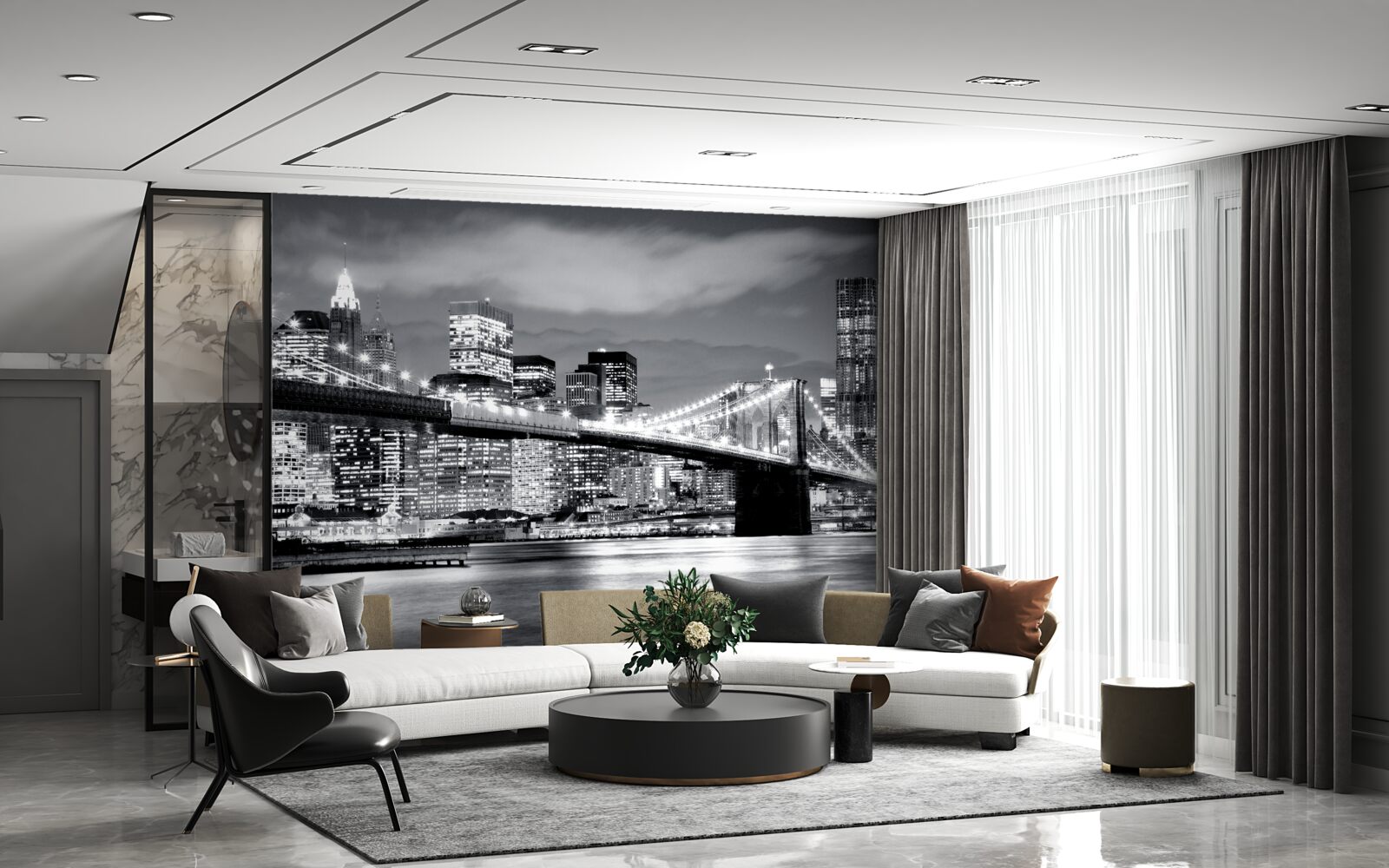 Fototapeta nowy jork w czerni i bieli