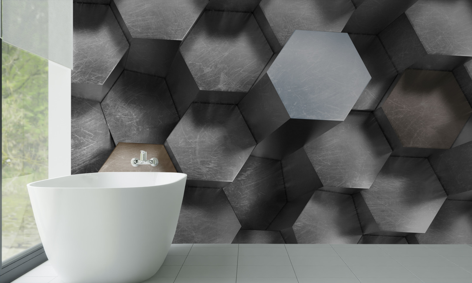 Fototapeta sześciokąty o ogromnej objętości