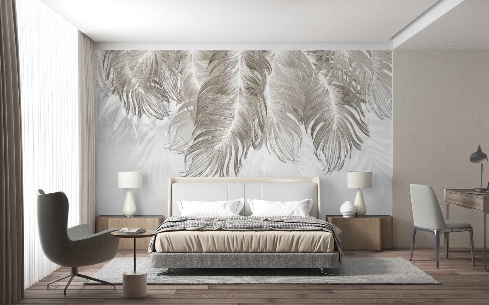 Fototapeta brązowe pióra