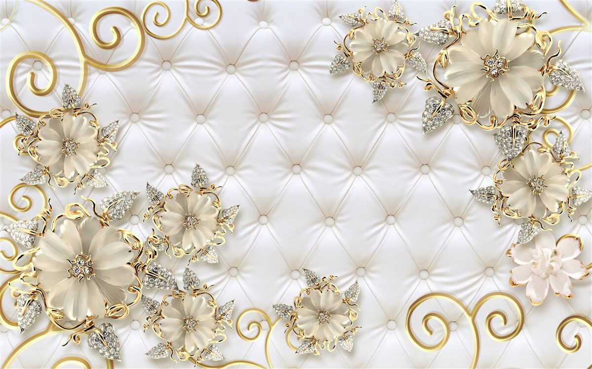 Fototapeta piękne złote kwiaty