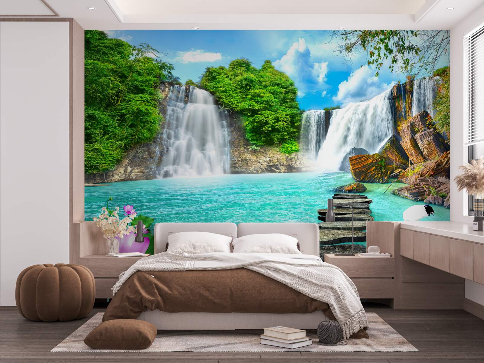 Fototapeta leśny wodospad