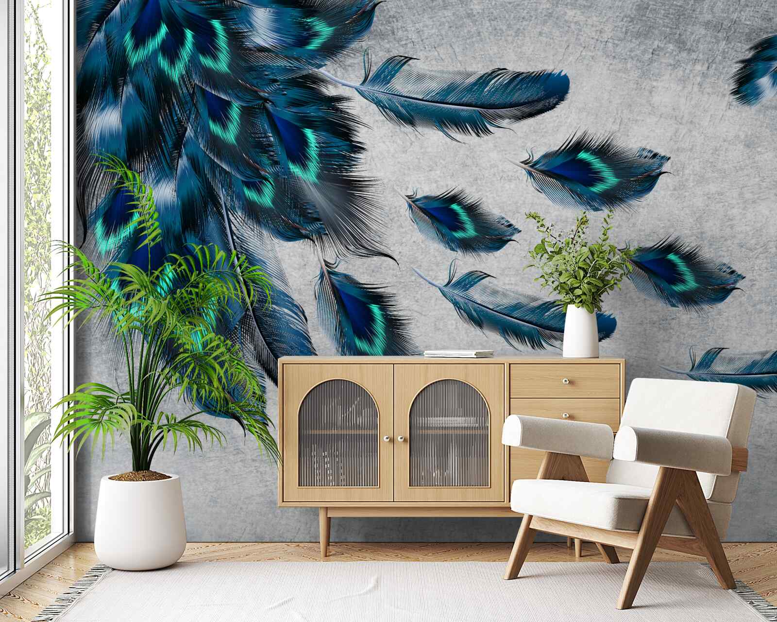 Fototapeta zielone pióropusze