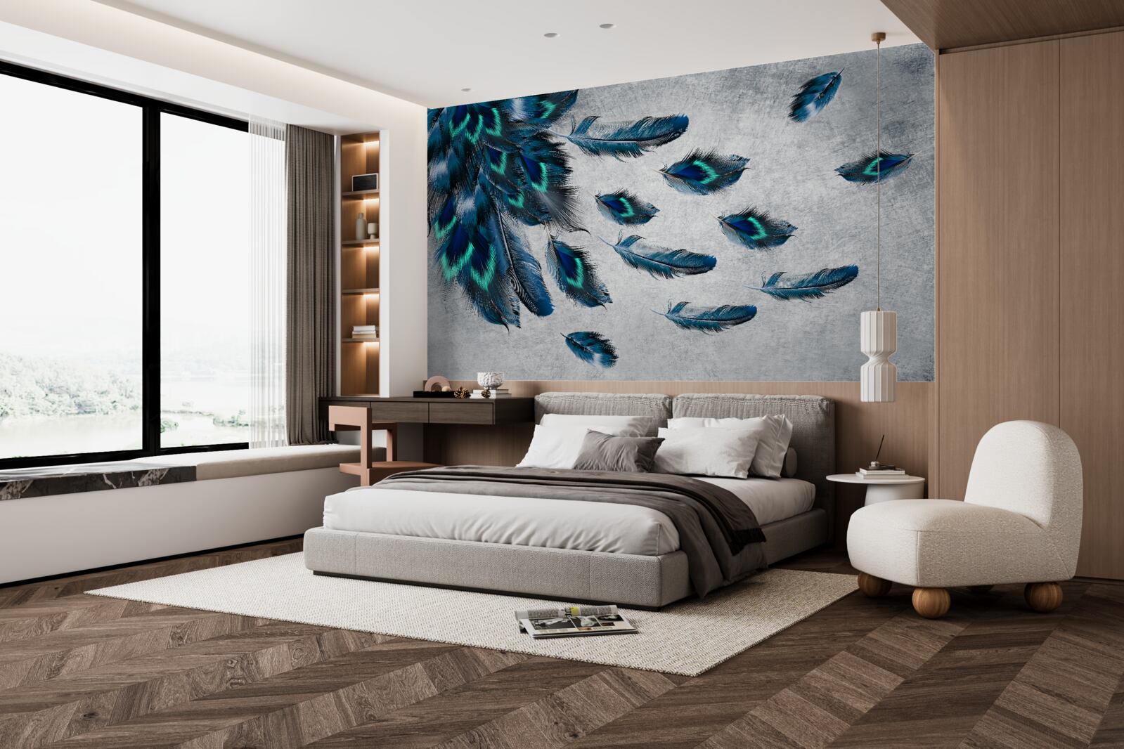 Fototapeta zielone pióropusze