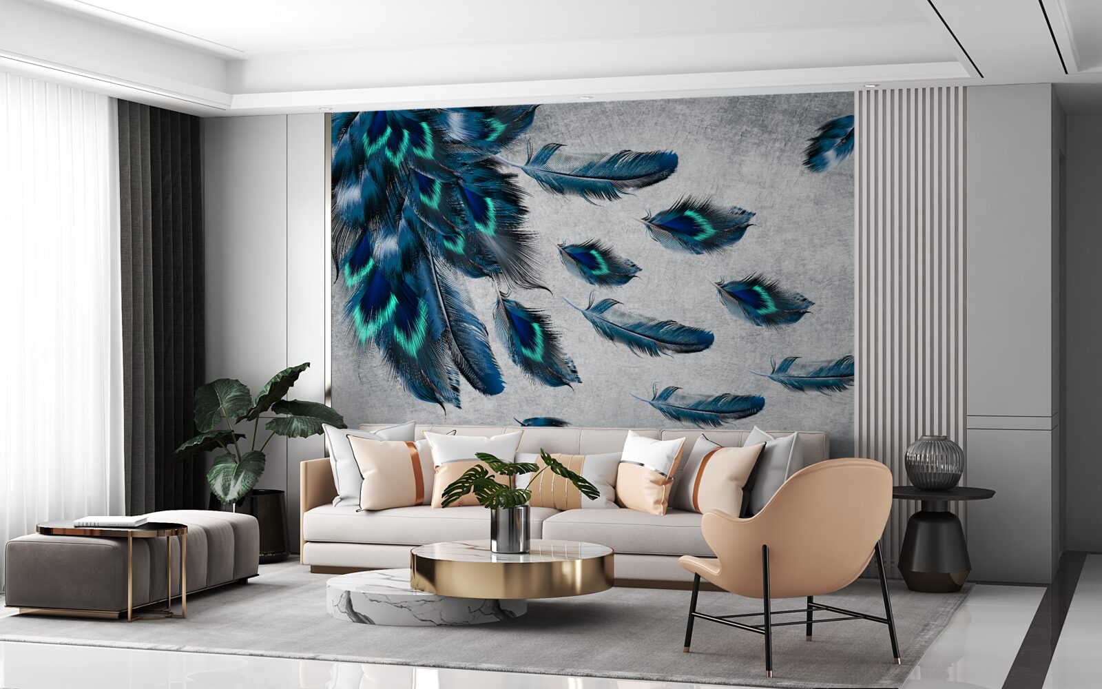 Fototapeta zielone pióropusze