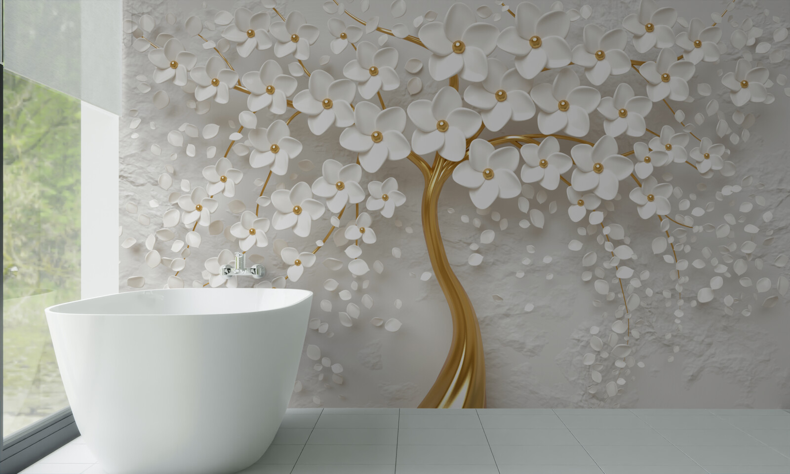 Fototapeta białe drzewo