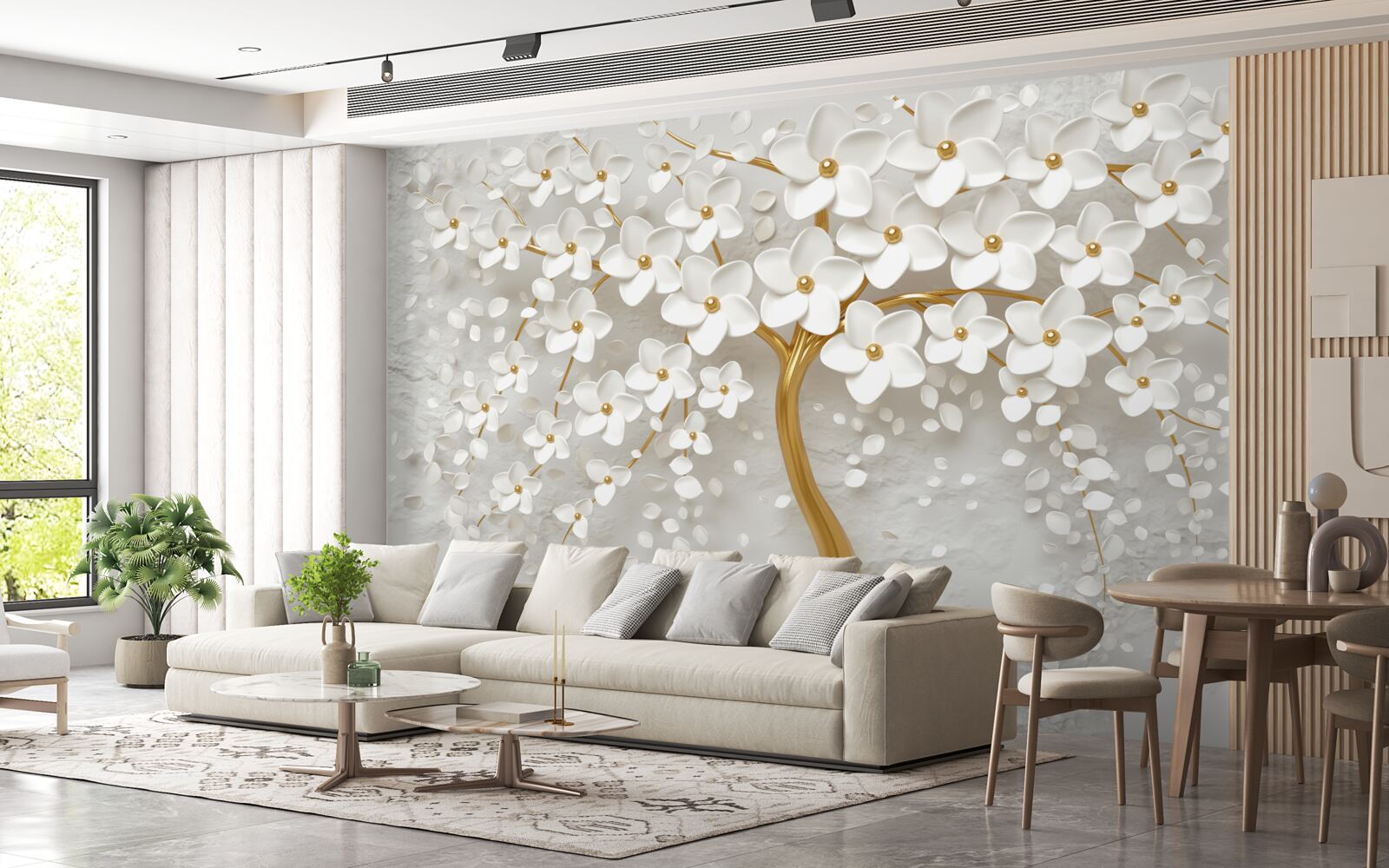 Fototapeta białe drzewo