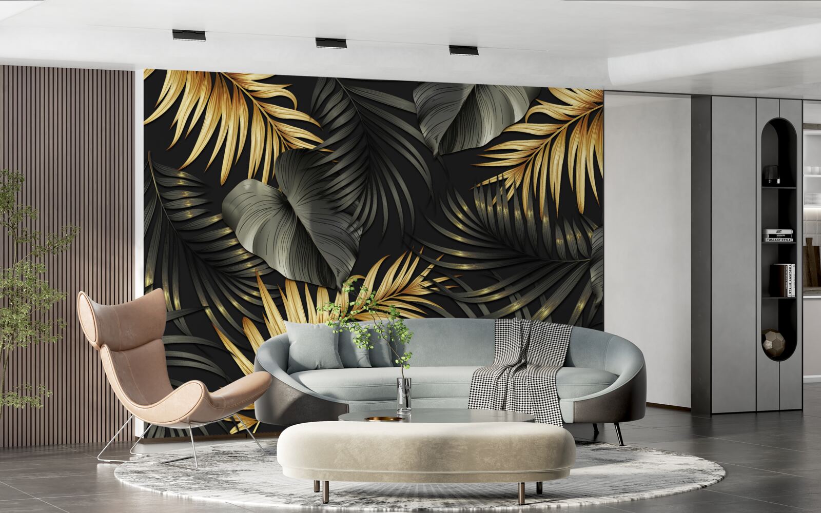 Fototapeta gałęzie usiane zielonymi liśćmi