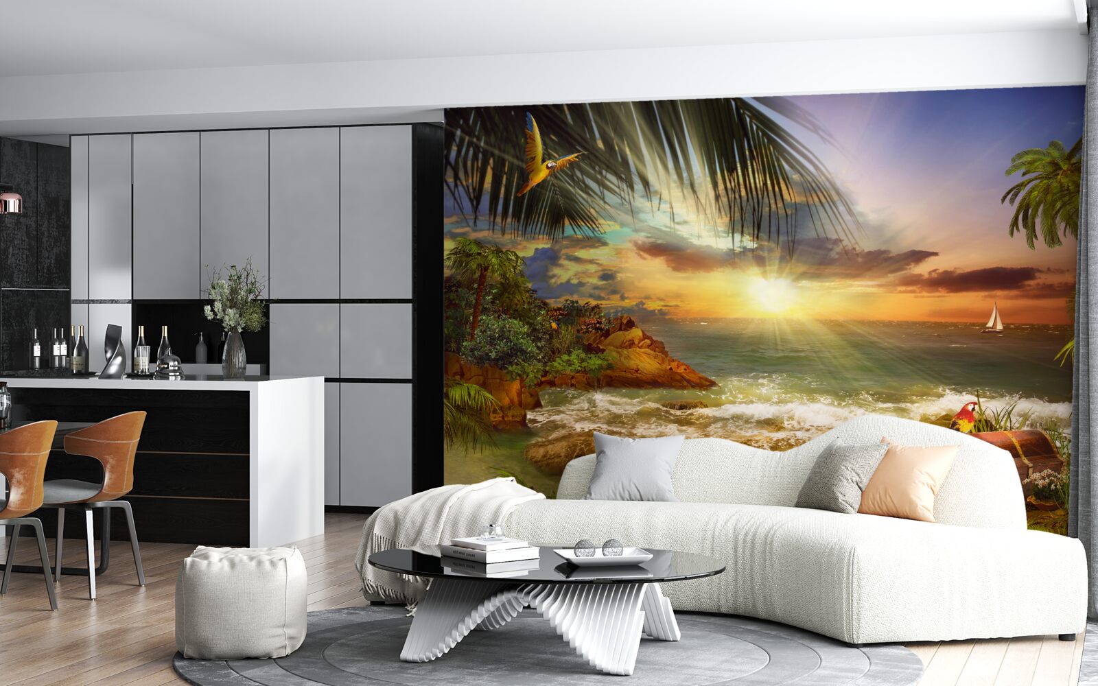 Fototapeta laguna w świetle słonecznym