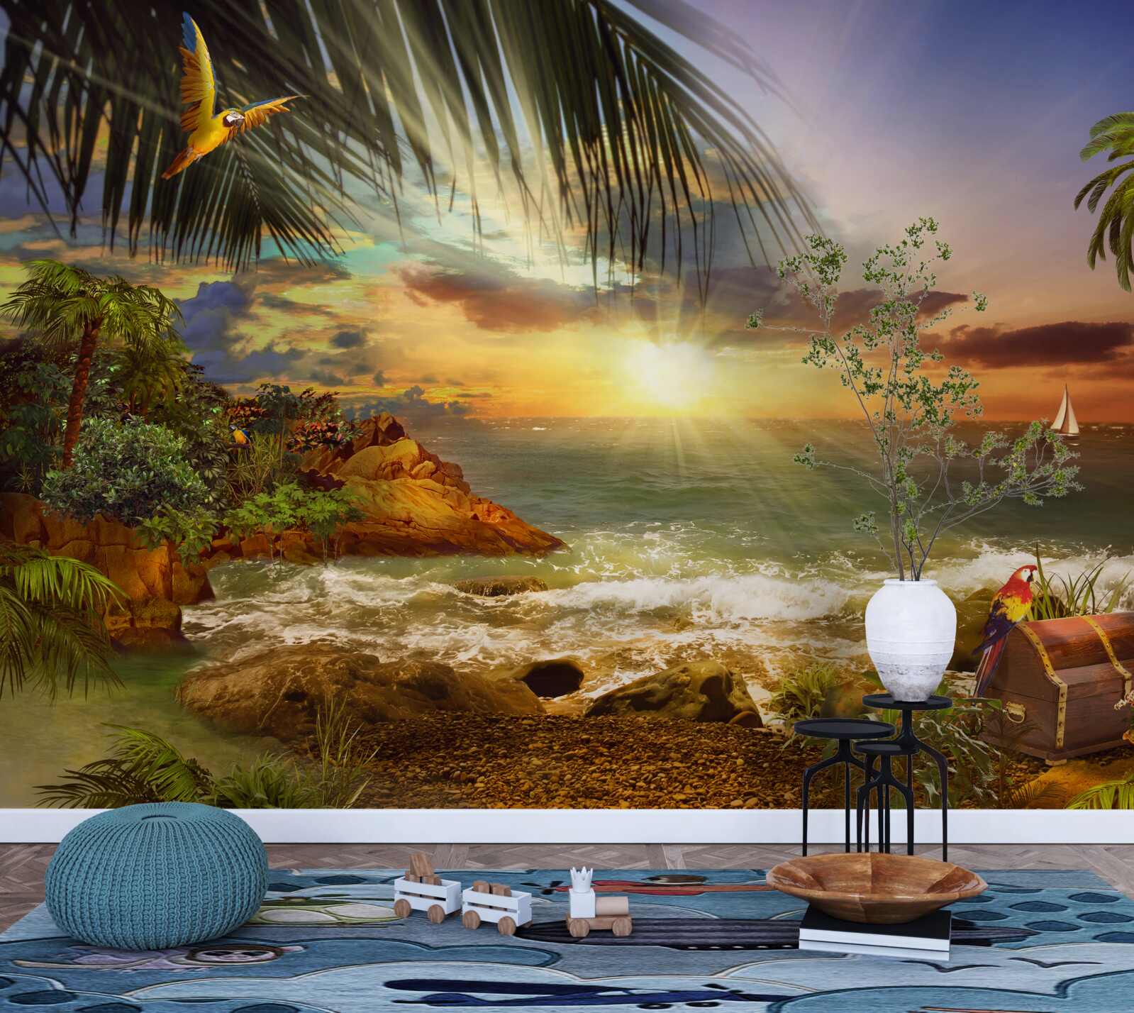 Fototapeta laguna w świetle słonecznym