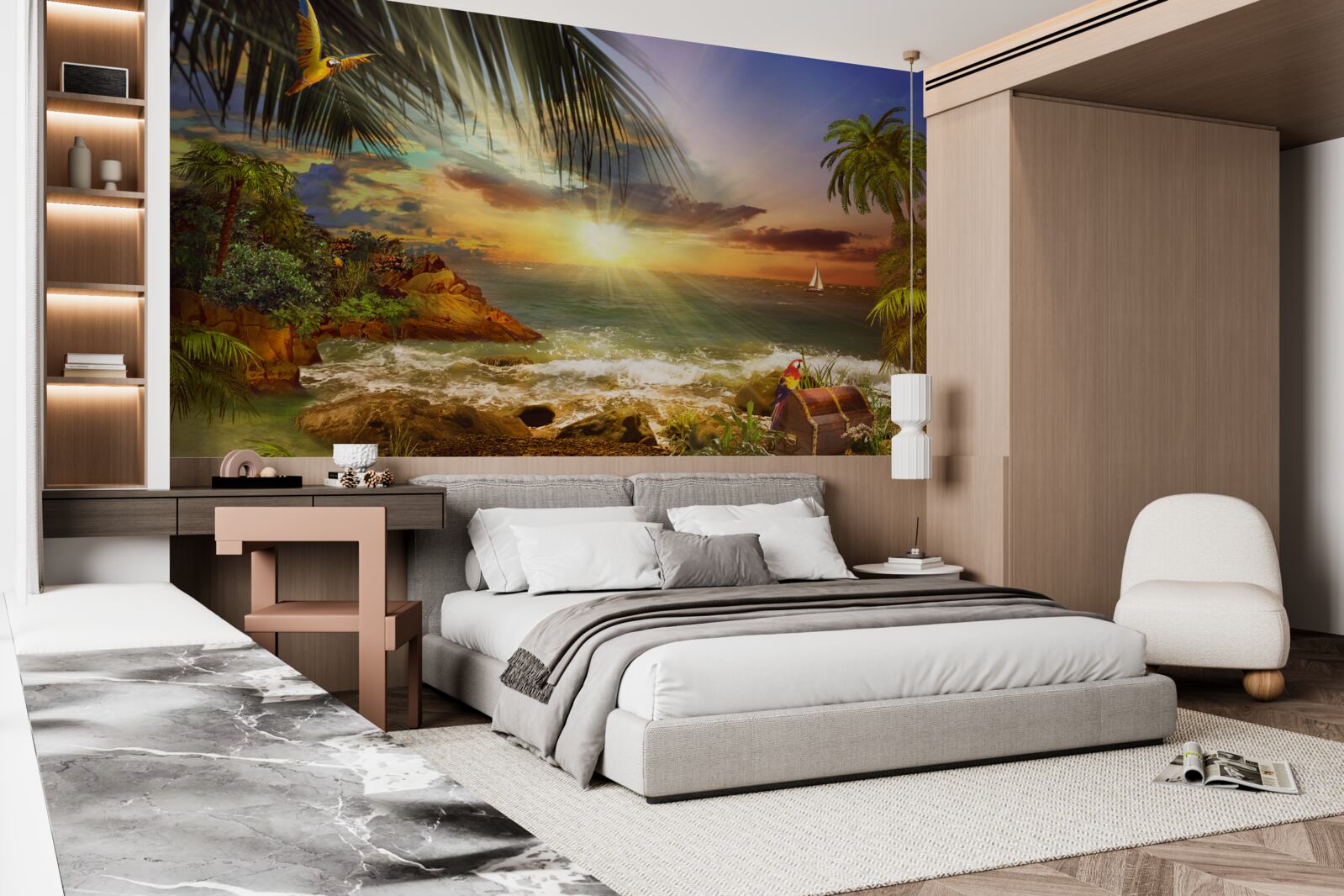 Fototapeta laguna w świetle słonecznym