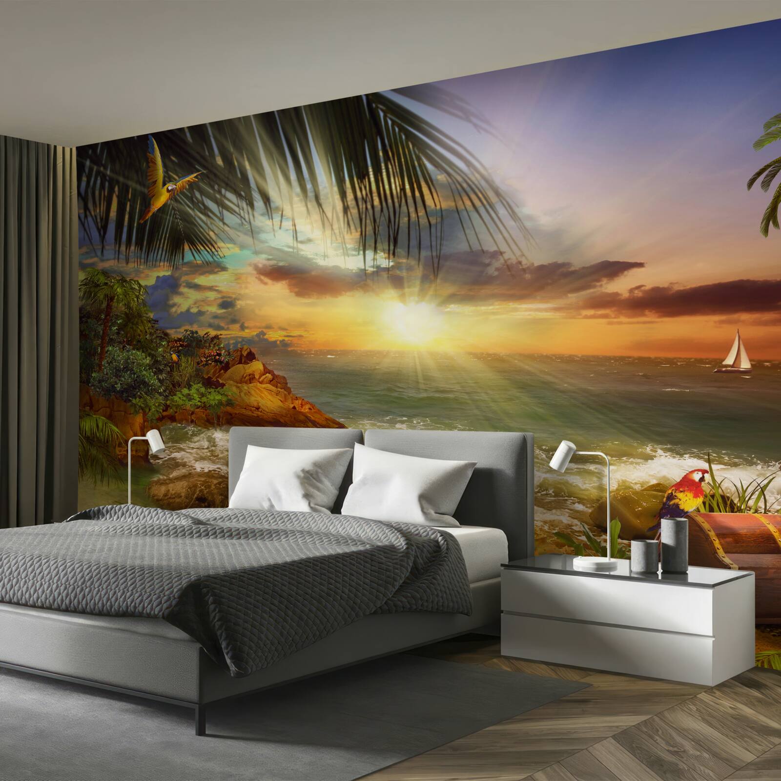 Fototapeta laguna w świetle słonecznym