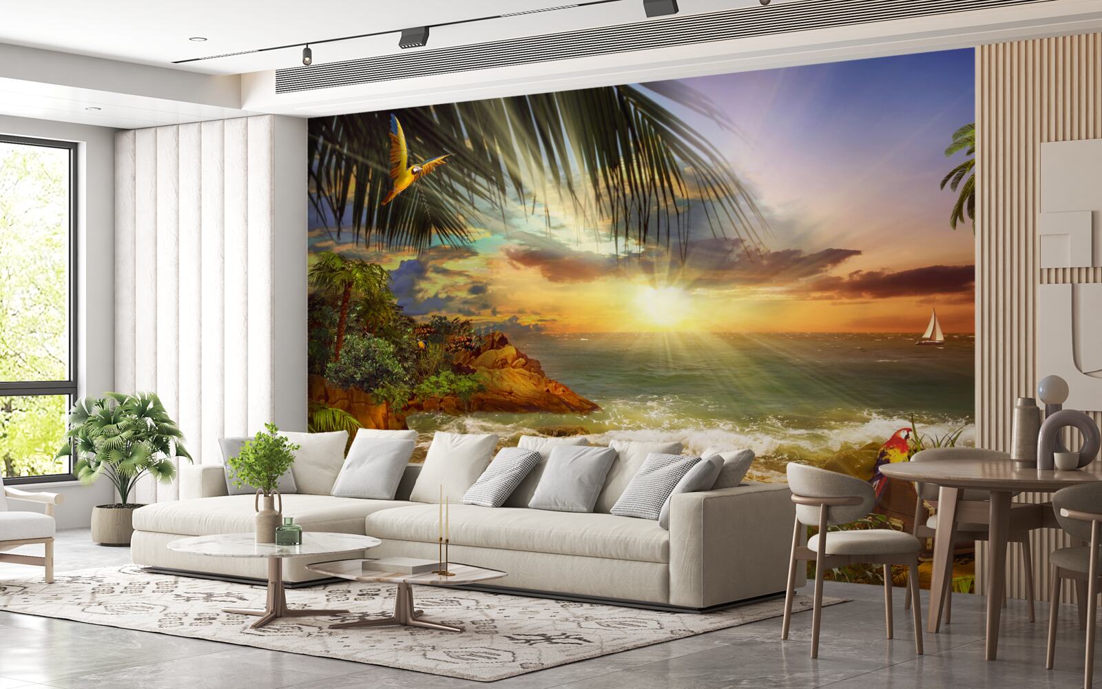 Fototapeta laguna w świetle słonecznym