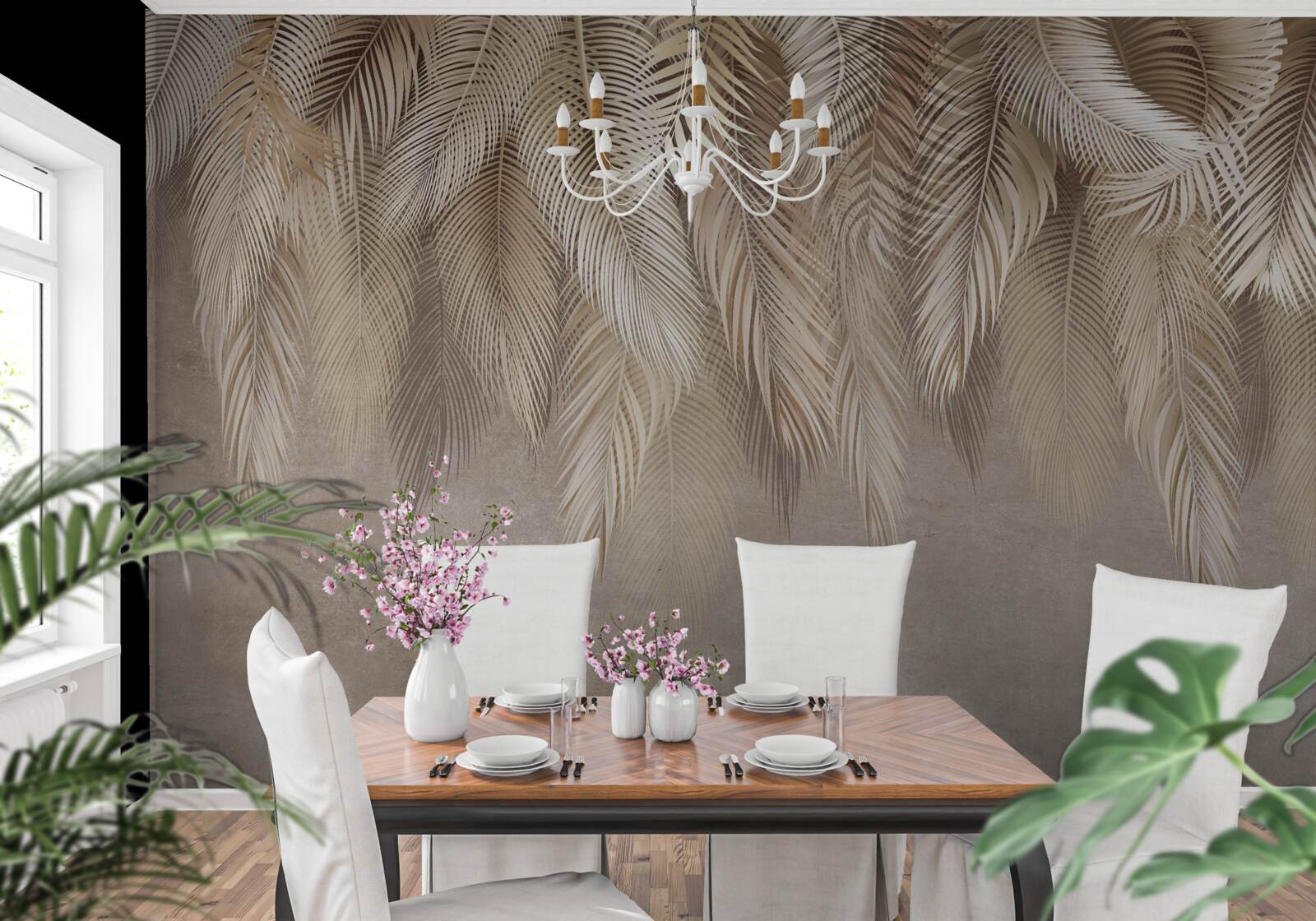 Fototapeta tapeta, pióro i różowy kolor