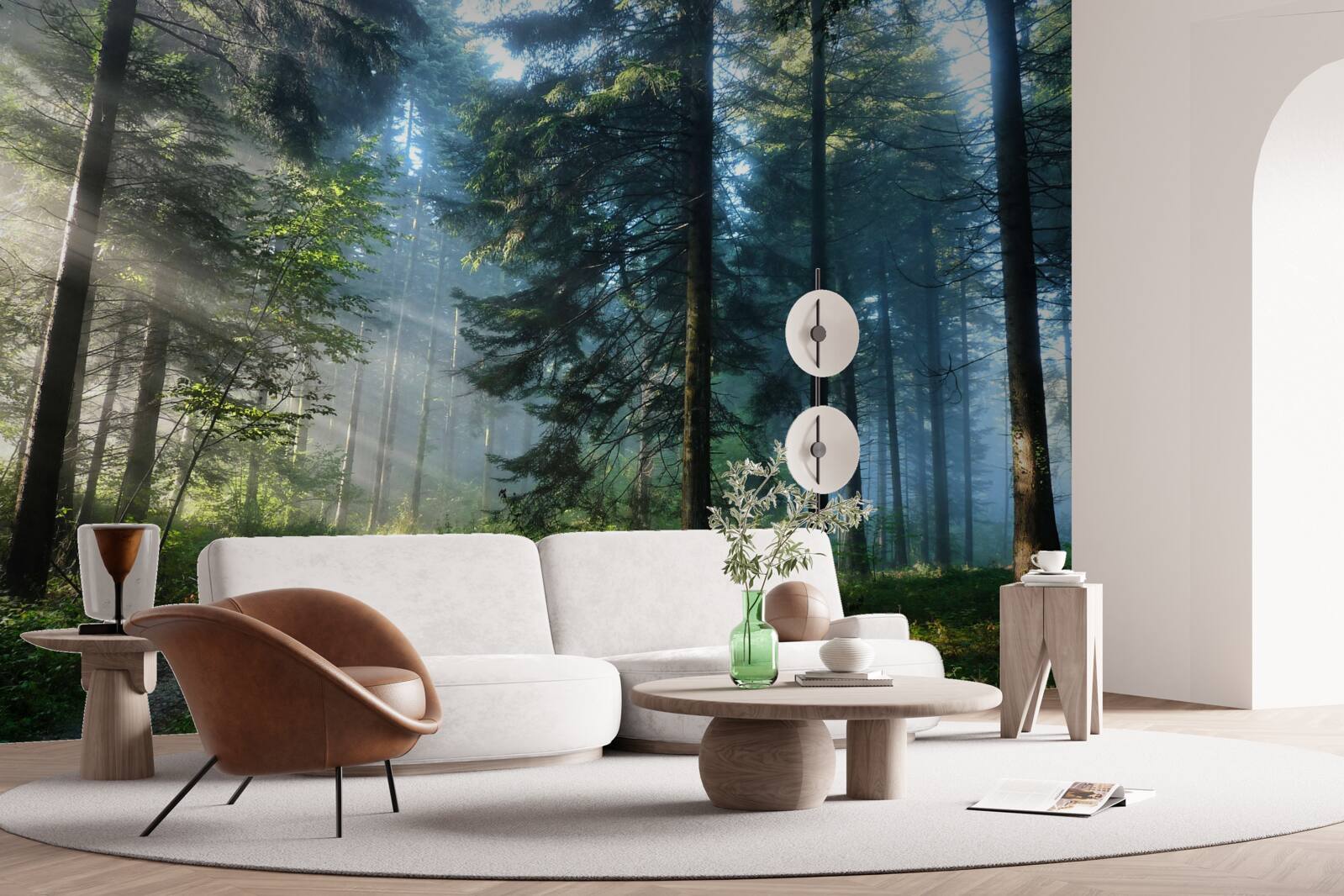 Fototapeta las pełen sosen