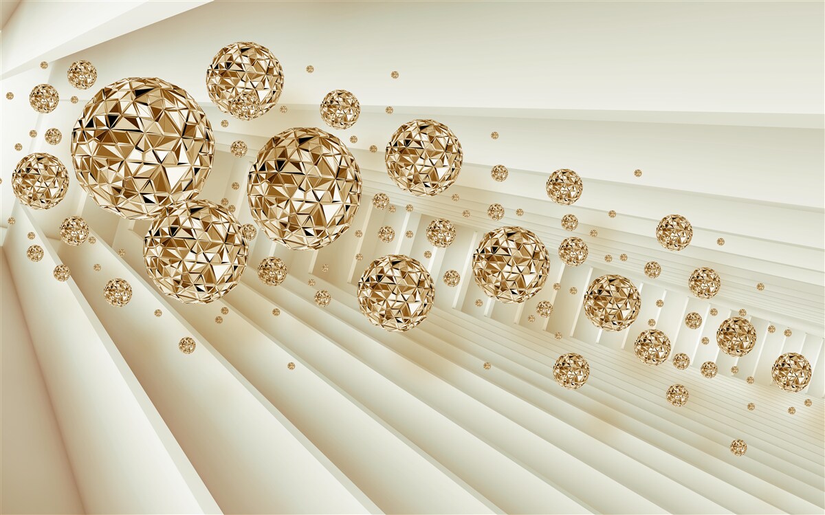 Fototapeta kule w kolorze złotym