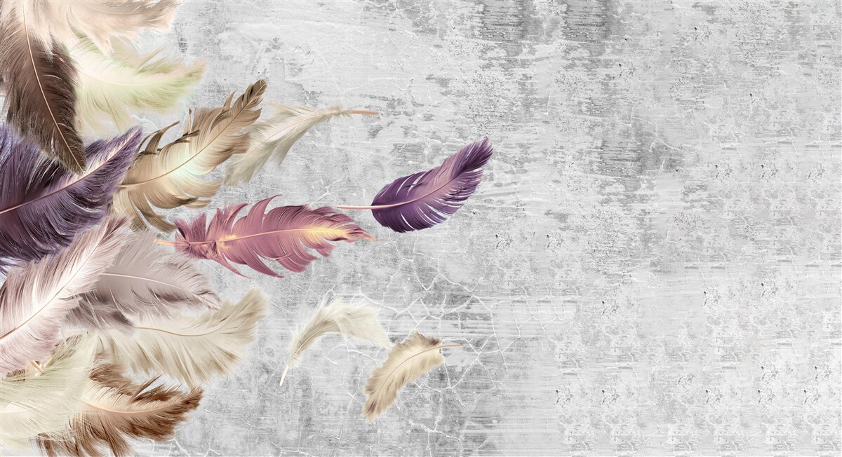 Fototapeta tapeta z piórami