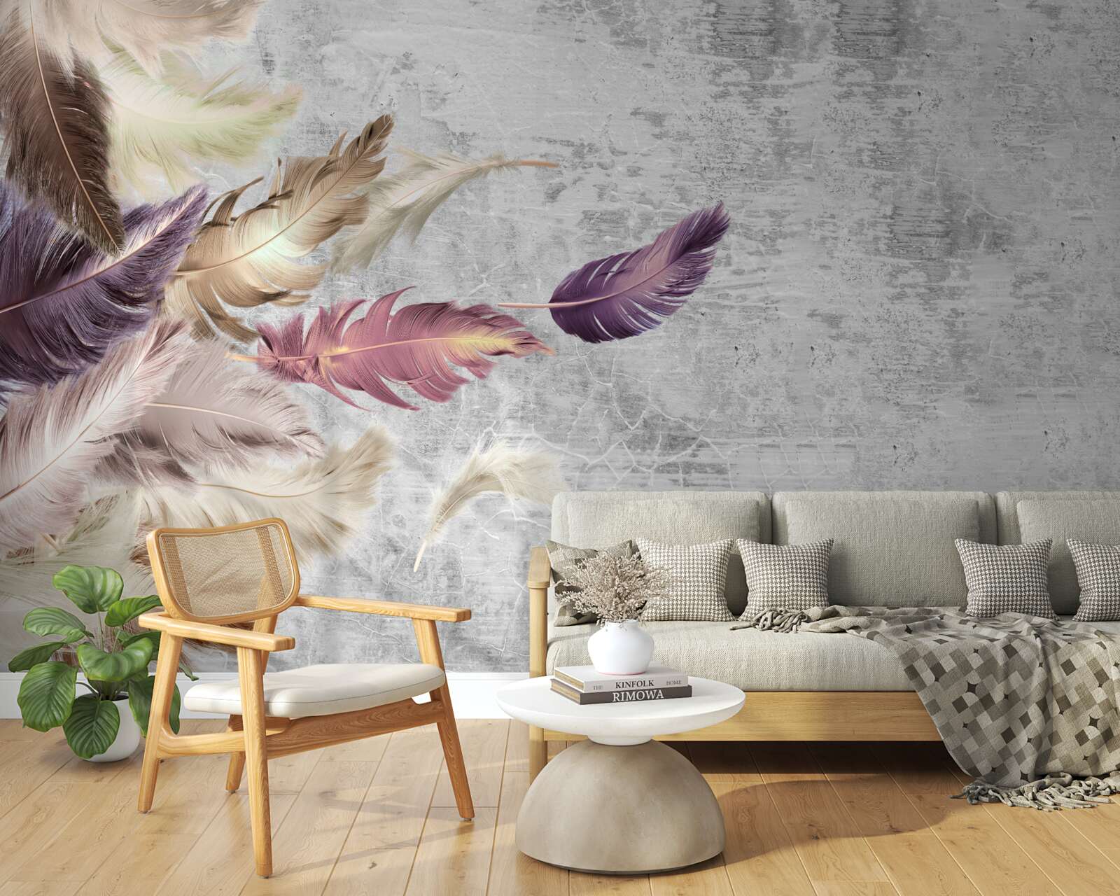 Fototapeta tapeta z piórami