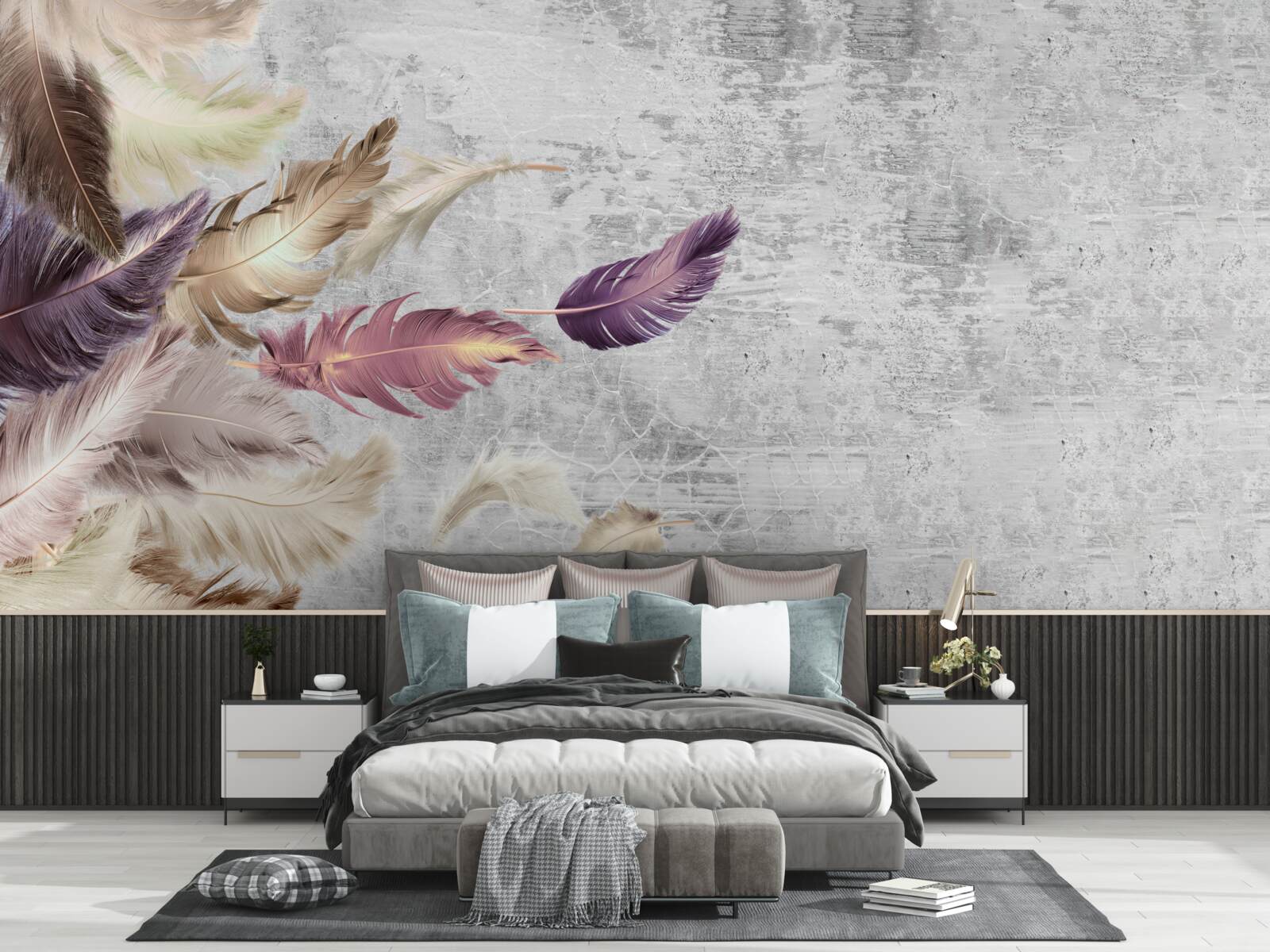 Fototapeta tapeta z piórami