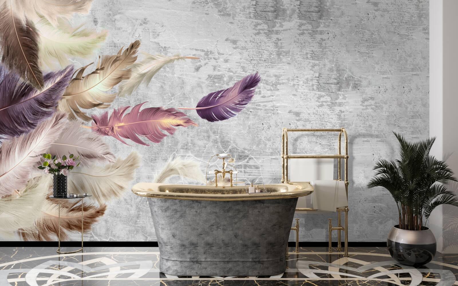 Fototapeta tapeta z piórami